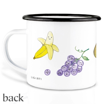 Tasse aus Emaille Obstsalat 500ml Tasse aus Emaille Obstsalat 500ml