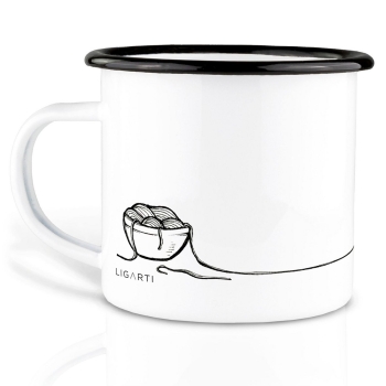 Tasse aus Emaille Spacatti (Katze,Kater) 300ml