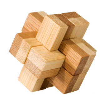 IQ Test Bambus Puzzle in der Dose Block