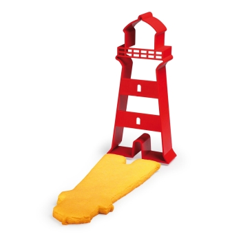 Ausstecher Leuchtturm in rot