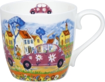Henkelbecher Porzellan City Girl by Portchie 425ml
