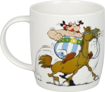 Henkelbecher Porzellan Asterix - Reiten 400ml