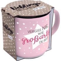 Becher Porzellan "Lieblingsbecher für Dich" Großartig 350 ml