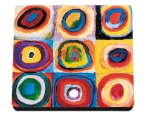 Untersetzer aus Filz mit MDF Druck Kandinsky - Farbstudie Untersetzer aus Filz mit MDF Druck Kandinsky - Farbstudie