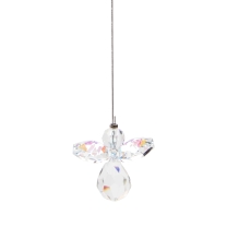 Schutzengel aus Glas Nordlicht im Organzasäckchen