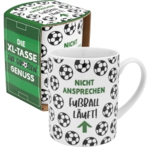 XL Tasse Porzellan Fussball 600 ml