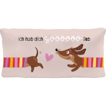 Kissen aus Plüsch Dackel Kissen aus Plüsch Dackel