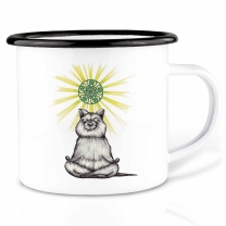 Tasse aus Emaille Yogibär 500ml