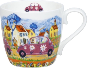 Henkelbecher Porzellan City Girl by Portchie 425ml