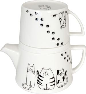 Tea for me -Tea for one Set Funny Cats