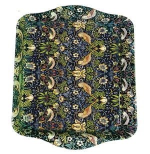 Tablett aus Metall Monet William Morris Erdbeerdieb 21 x 2 x 14 cm
