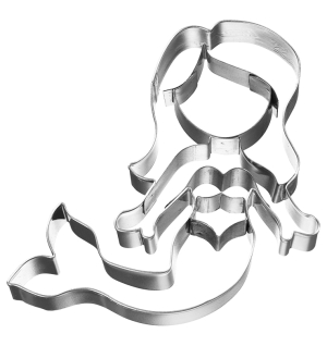 Ausstecher schwimmende Meerjungfrau Edelstahl 9cm
