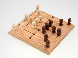 Mini Spiel aus Bambus Mühle