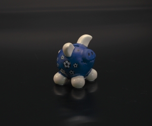Sparschwein Glücksschwein Fussball blau 8,5cm