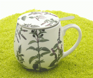 Kuschelbecher Deckel & Sieb Porzellan Tea for you - My favourite tea Pfefferminze 420ml