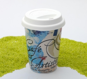 Coffee To Go Becher Porzellan Cosmopolitan Coffee Style France- Café des Artistes 380ml