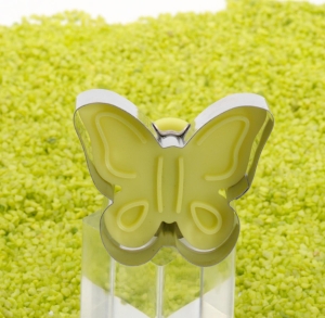 Ausstecher aus Kunststoff und Edelstahl zum Prägen Schmetterling 4,5cm