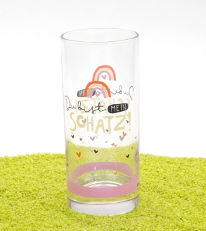 Trinkglas Liebe (Du bist mein Schatz) 500ml