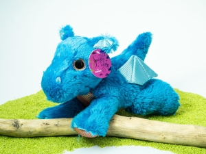 Plüschtier Sparkle Tales Flash Drache blau 30 cm