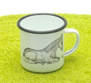 Becher aus Emaille Pferdinand 300ml