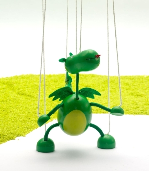 Marionette Dinosaurier / Drache 16 cm