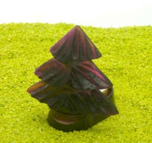 Teelicht Magic Forest in transparent aubergine