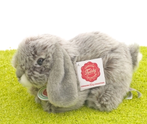 Plüschtier Hase Widderkaninchen grau 18cm
