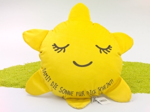 Motiv-Kissen aus Plüsch Sonne 42 x 35 cm