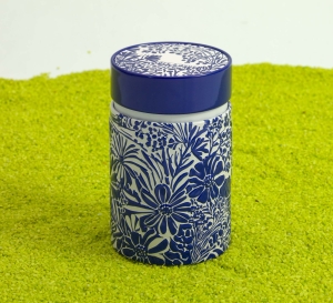 Teedose Case Côte d'Azur rund blue 150g