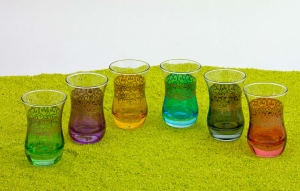 6er Set Teeglas Azim 100 ml in 6 verschiedenen Farben
