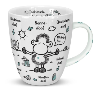 Tasse Porzellan ODIAD Lieblingsmensch - Ohne Lieblingsmensch ist alles doof 400ml