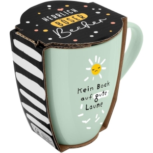 Becher Porzellan Herrlich böser Becher Laune 350ml