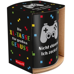 XL Tasse Porzellan Zocken 600 ml