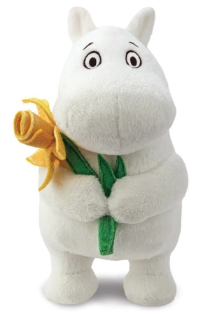 Plüschfigur Mumin mit Narzisse 16cm