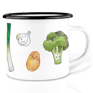 Tasse aus Emaille Gemüsebeet 500ml Tasse aus Emaille Gemüsebeet 500ml