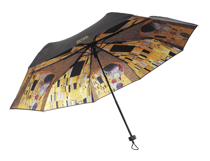 Regenschirm für die Taschen Klimt - Der Kuss (Motiv innen)