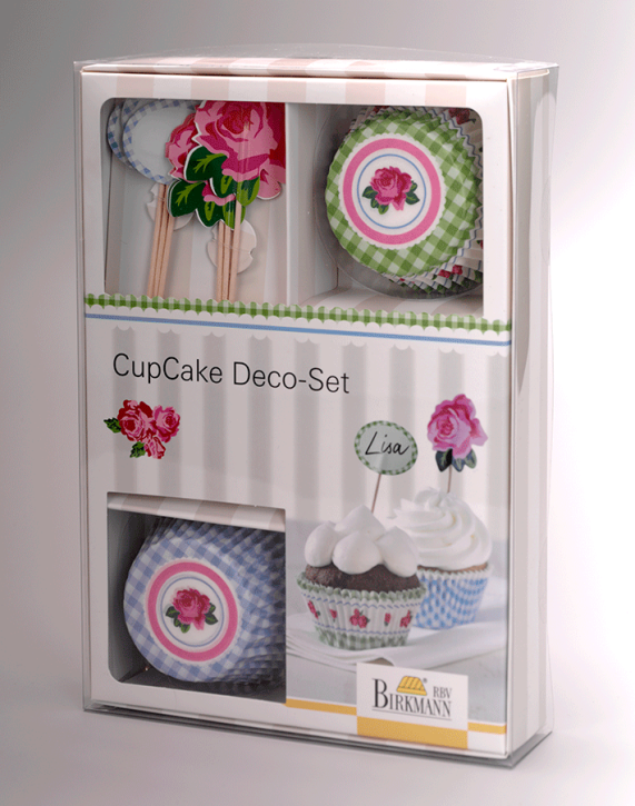 36er Deko Set Cup Cake Rose