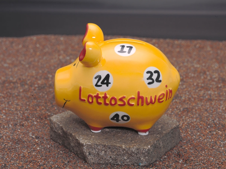Sparschwein Lottoschwein 9 x 12,5 cm