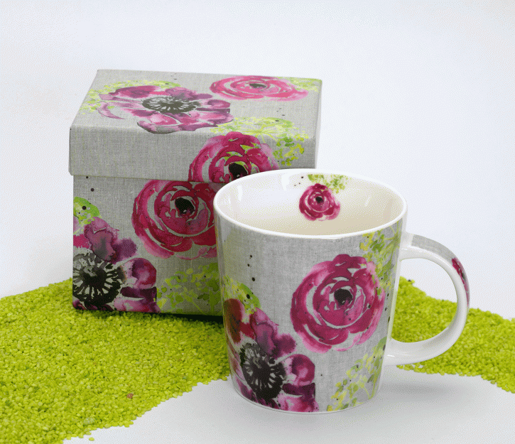 Henkelbecher Porzellan Trend Mug Pink Blossom (Blume) 350ml