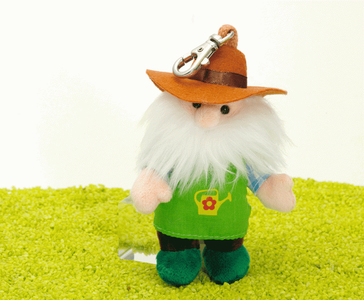 Schlüsselanhänger mit Karabinerhaken Gärtner Gartenfreund 11cm