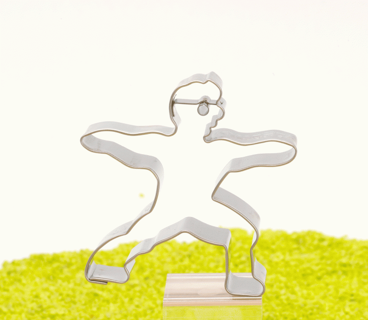Ausstecher Brigittes Yogastunde Krieger 2 Edelstahl 7,5 cm