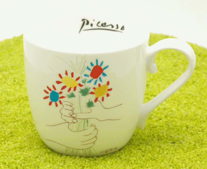 Henkelbecher Porzellan Picasso - Le Bouquet de l' amitié 425ml