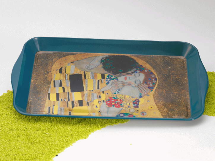 Tablett aus Metall Gustav Klimt - Der Kuss 31,5 x 2 x 19 cm
