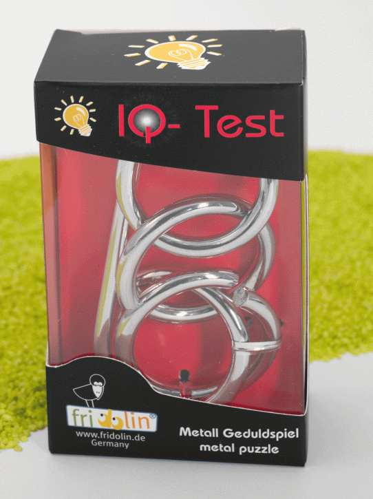 IQ Test Geduldspiel aus Metall - Vier Ringe