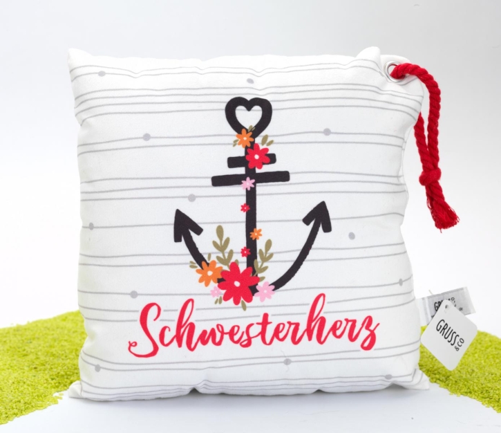 Kissen aus Plüsch Schwesterherz