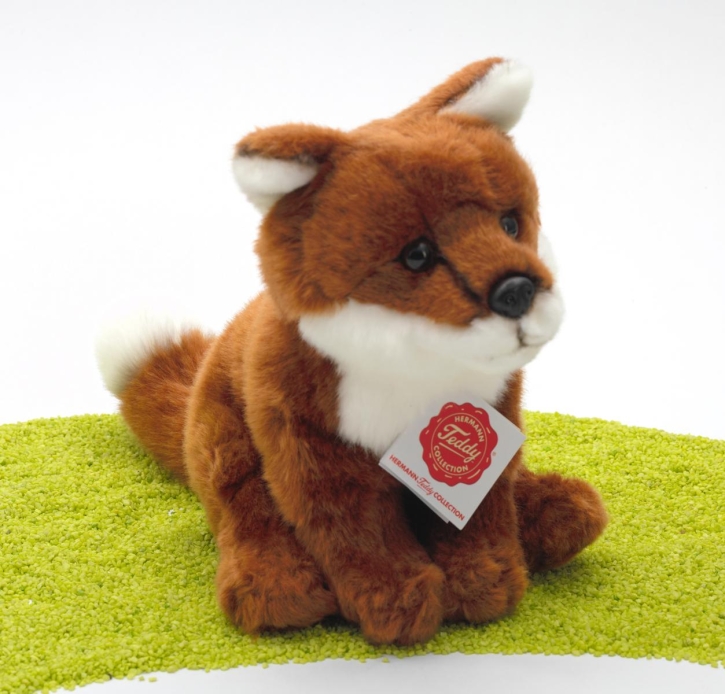 Plüschtier Fuchs sitzend rotbraun 20cm