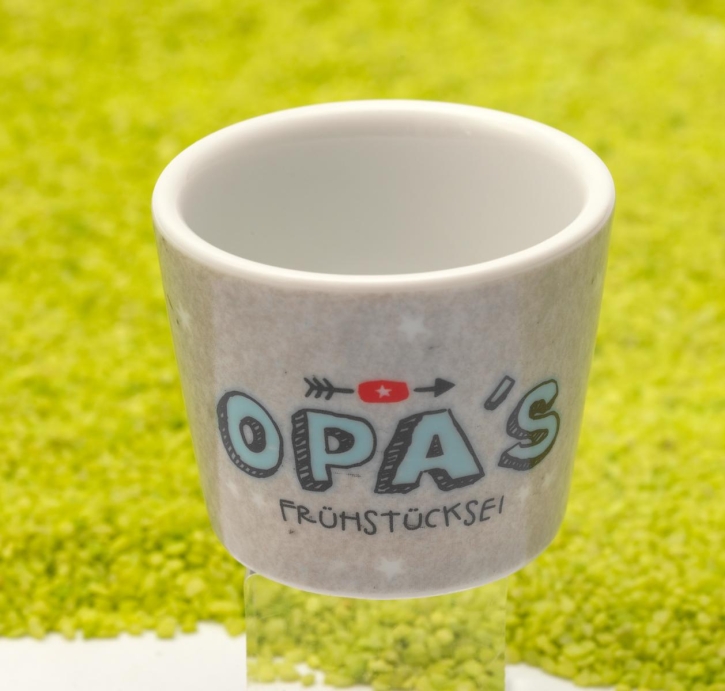 Eierbecher aus Porzellan Opa's Frühstücksei