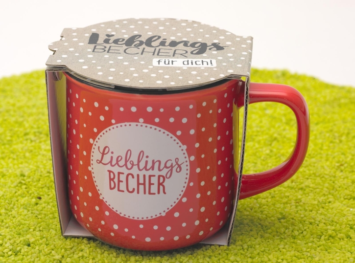 Becher Porzellan "Lieblingsbecher für Dich" Lieblingsbecher 350 ml