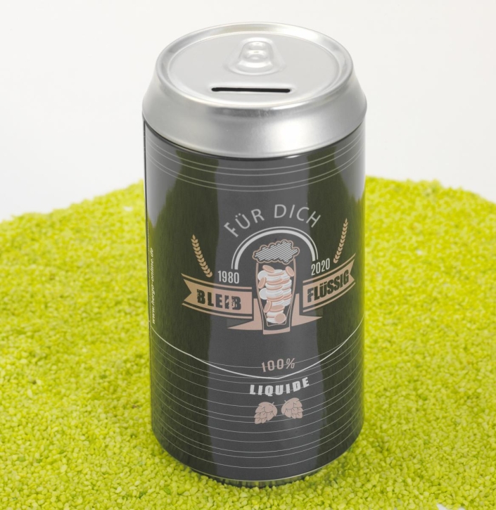 Spardose Bierdose Bleib Flüssig