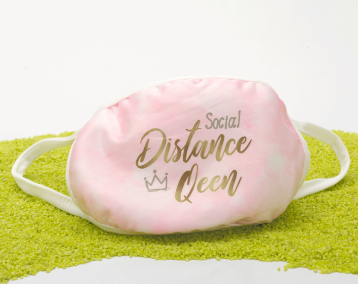 Mund-Nasen-Maske mit Spruch - Social Distance Queen